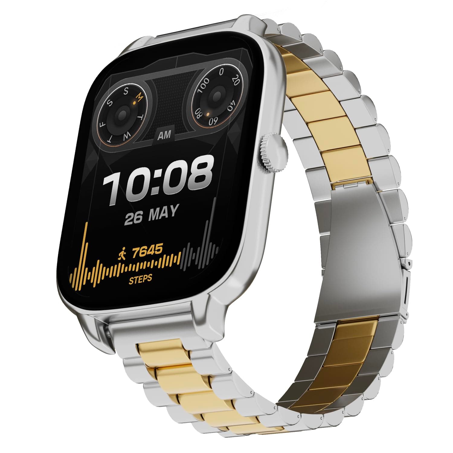 Vibez Majestic Luxury Smartwatch for Women & Men - Stainless Steel Strap, 1.83"Display, High Resolution, 60 Sports Modes,100+ Watch Faces, Long Batter...