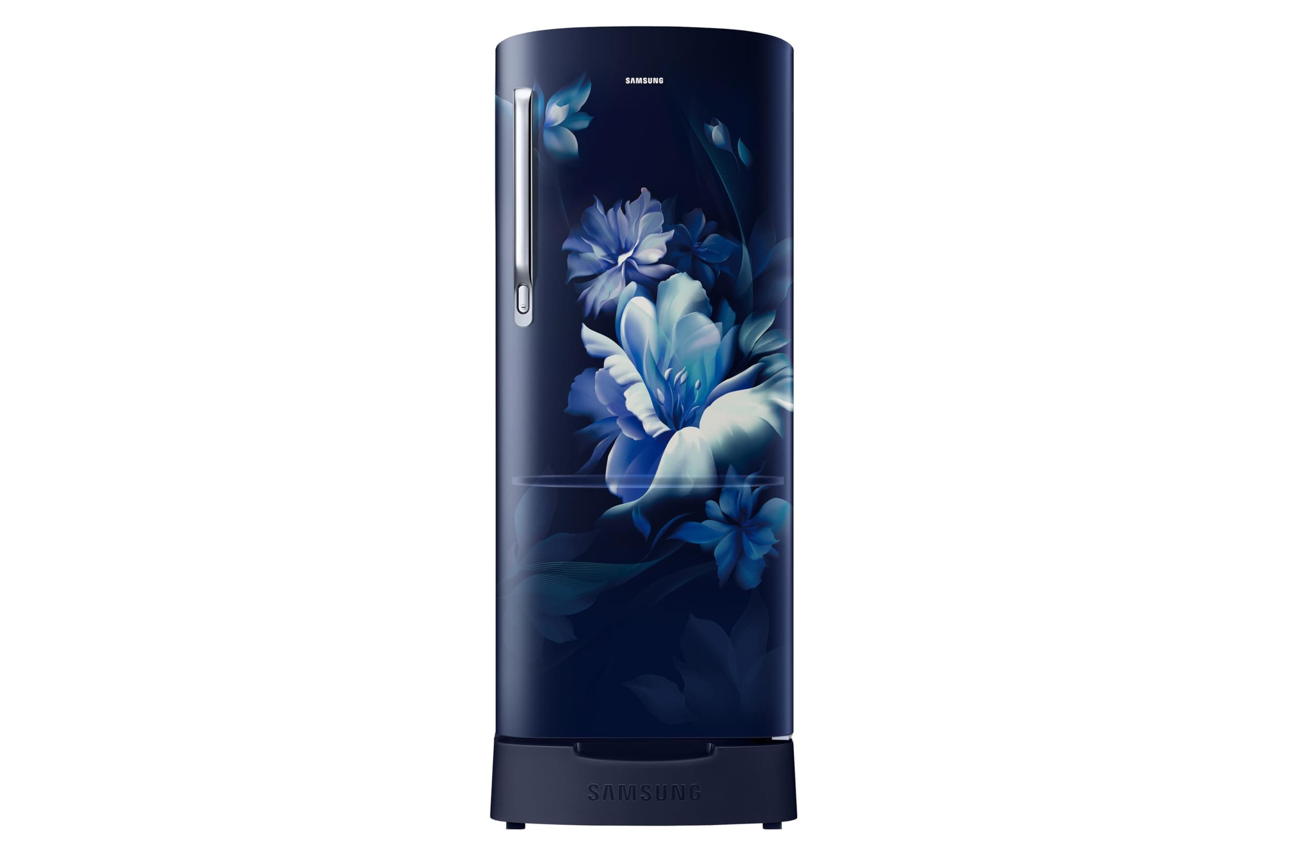 Samsung 183 L, 3 Star, Digital Inverter, Direct-Cool Single Door Refrigerator (RR20H2823UZ/NL, Midnight Blossom Blue, Base...