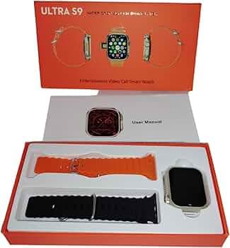 PDS ENTERPRISES Ultra S9 Single Camera 4G Sim Water Droplet Screen Video Call Instagram Android Smart Watch, Large Screen | Smart Watch for Men & Wome...