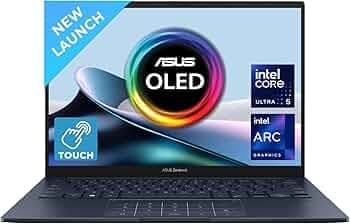 ASUS Zenbook 14, Intel Core Ultra 5, 14" 3K OLED 16:10 120 Hz, Thin & Light Laptop, Built-in AI (16GB RAM/1 TB//Win 11/Office 2021/Backlit/Touchscreen...