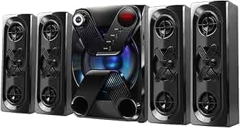 Woodley Audio WOD8080 50 W 4.1 Channel Wireless, USB, Bluetooth Multimedia Speaker System, Black