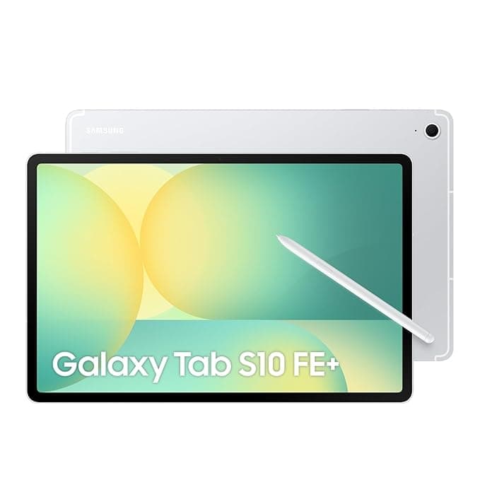Samsung Galaxy Tab S10 FE+, S Pen in-Box, 27.7 cm (13.1 inch) LCD Display, 12 GB RAM, 256 GB Storage, Wi-Fi + 5G Tablet, Silver