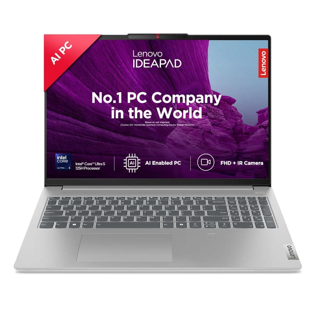 (Refurbished) Lenovo IdeaPad Slim 5 Intel Core Ultra 5 125H Built-in AI 16" (40.64cm) WUXGA-IPS 300Nits Thin & Light Laptop (16GB/512GB SSD/Win 11/100...