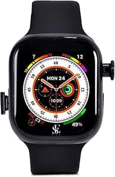 SE HUB WS10 S9 Premium Smart Watch with 8GB RAM & 128 GB Storage | 4G/5G SIM Rotating Camera, AMOLED Display with 3 Belts & Full app Support Whatsapp,...