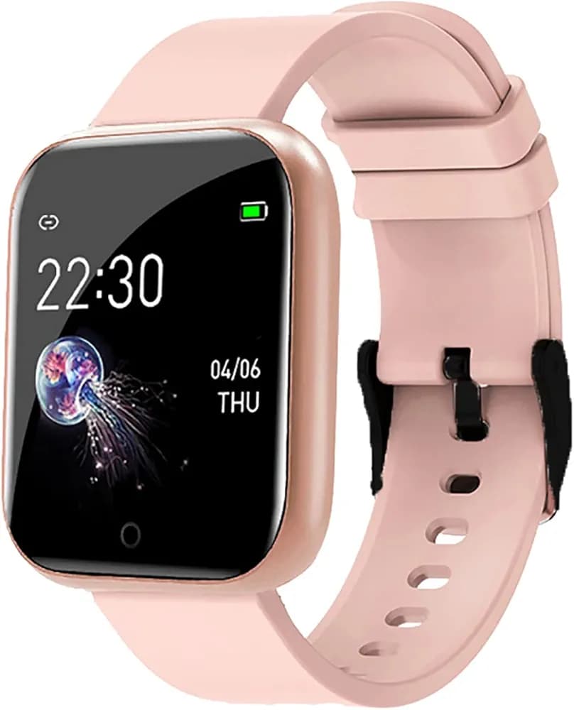 TechKing (ONLY FOR TODAY OFFER WITH 12 YEARS WARRANTY) Waterproof Smart Watch JB20 For Men/Women/Boys/Girls and All Age Group Features Like Daily Activity Tracker, Heart Rate Sensor, Sleep Monitor And Basic Functionality- ROSEGOLD