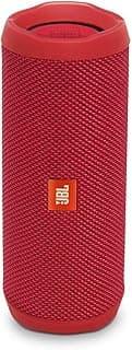 (Renewed) JBL Flip 4 Portable Wireless Speaker with Powerful Bass & Mic (Red)