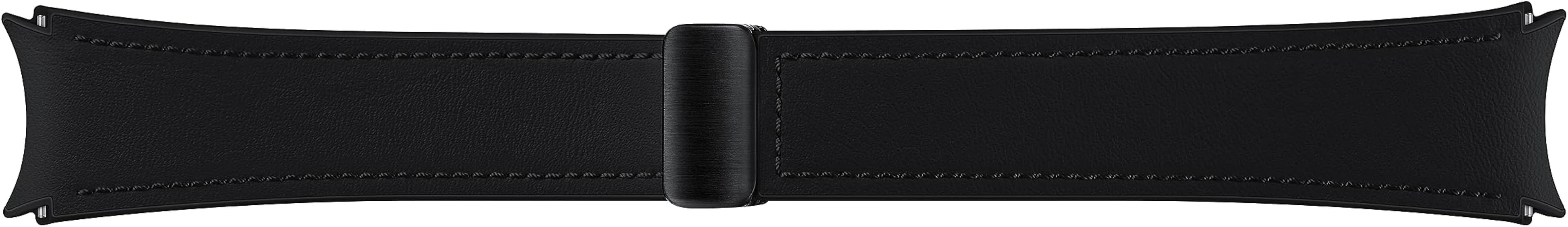 Samsung Galaxy Watch D-Buckle Hybrid Leather Band (Normal, M/L), Black | Compatible with Galaxy Watch6, Watch5, Watch4
