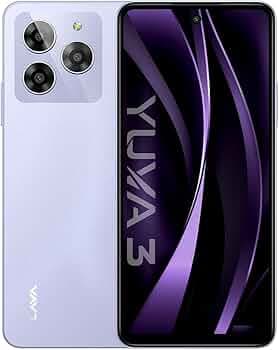 Lava Yuva 3 (Cosmic Lavender,4+4*GB RAM,UFS 2.2 64GB Storage)|Premium Glossy Back|Octacore Processor|18W Fast Charging|90Hz Punch Hole Display|13MP AI...
