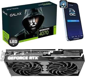 Galax GeForce RTX 4070 D6 1-Click OC 2X 12GB GDDR6 Graphics Card | 192-bit DP*3/HDMI 2.1/Nvidia DLSS 3 | 2X AI & Ray Tracing | Dual 92mm Wings Fan | P...