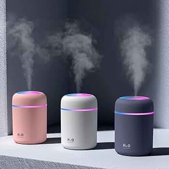 BINSBARRY Humidifier for Room Moisture, Aroma Diffuser for Home, Mist Maker, Cool Mist Humidifier, Small Quiet Air Humidifier, Ultrasonic Essential Oi...