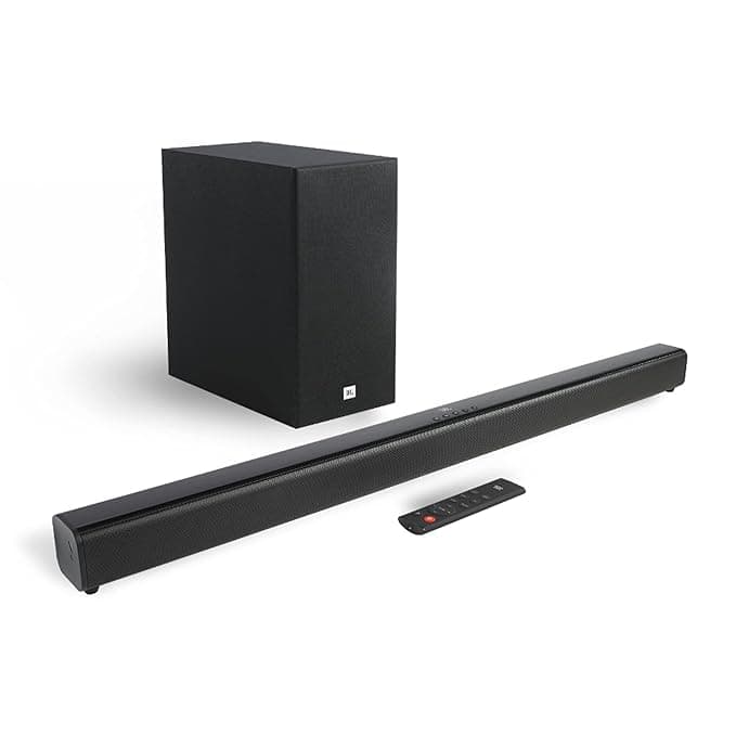 JBL Cinema SB261, 2.1 Channel Dolby Digital Soundbar with Wireless Subwoofer for Extra Deep Bass, Home Theatre with Remote, HDMI ARC, Bluetooth & Opti