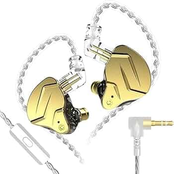 KZ ZSN Pro X in Ear Monitor Wired Earphone with mic 10mm Dynamic Driver Deep Bass IEM 0.75mm 2Pin Detachable OFC Cable for Phone Android MP3 MP4 Music...