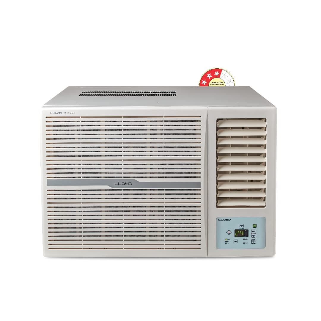 Havells-Lloyd 1.5 Ton 3 Star Window AC (100% Copper, 2023 Model, White with Silver Deco Strip, GLW18C3YWSEW)