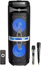 Ant Audio Rock 1500 Party Entertainment Bluetooth Speaker with Karaoke with FM Radio, Micro SD Card, USB, Wired & Wireless Mic, LED Lights & Subwoofer