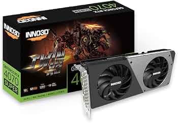INNO3D GEFORCE RTX 4070 Super Twin X2 12GB GDDR6X 192-bit I PCI-E 4.0 X16 Gaming Graphic Card - N407S2-126X-186162N