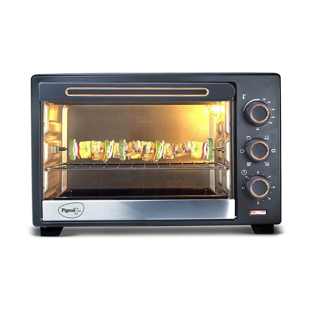 Pigeon by Stovekraft 25 litres Oven Toster and Grill (OTG) with rotisserie for grillling and Baking Cakes