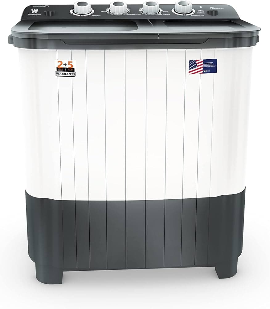 White Westinghouse 8.5 kg Semi Automatic Top loading Washing Machine (CSW8500, Grey)
