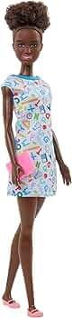 Barbie Teacher Doll (12 inches) with Cute School Supply Print Fashion, Pink Ballet Flat Shoes & Notebook Accessory, Great Gift for Ages 3 Years Old & ...