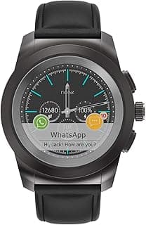 Noise NoiseFit Fusion Hybrid Smart Watch with Leather Strap (Classic Black)
