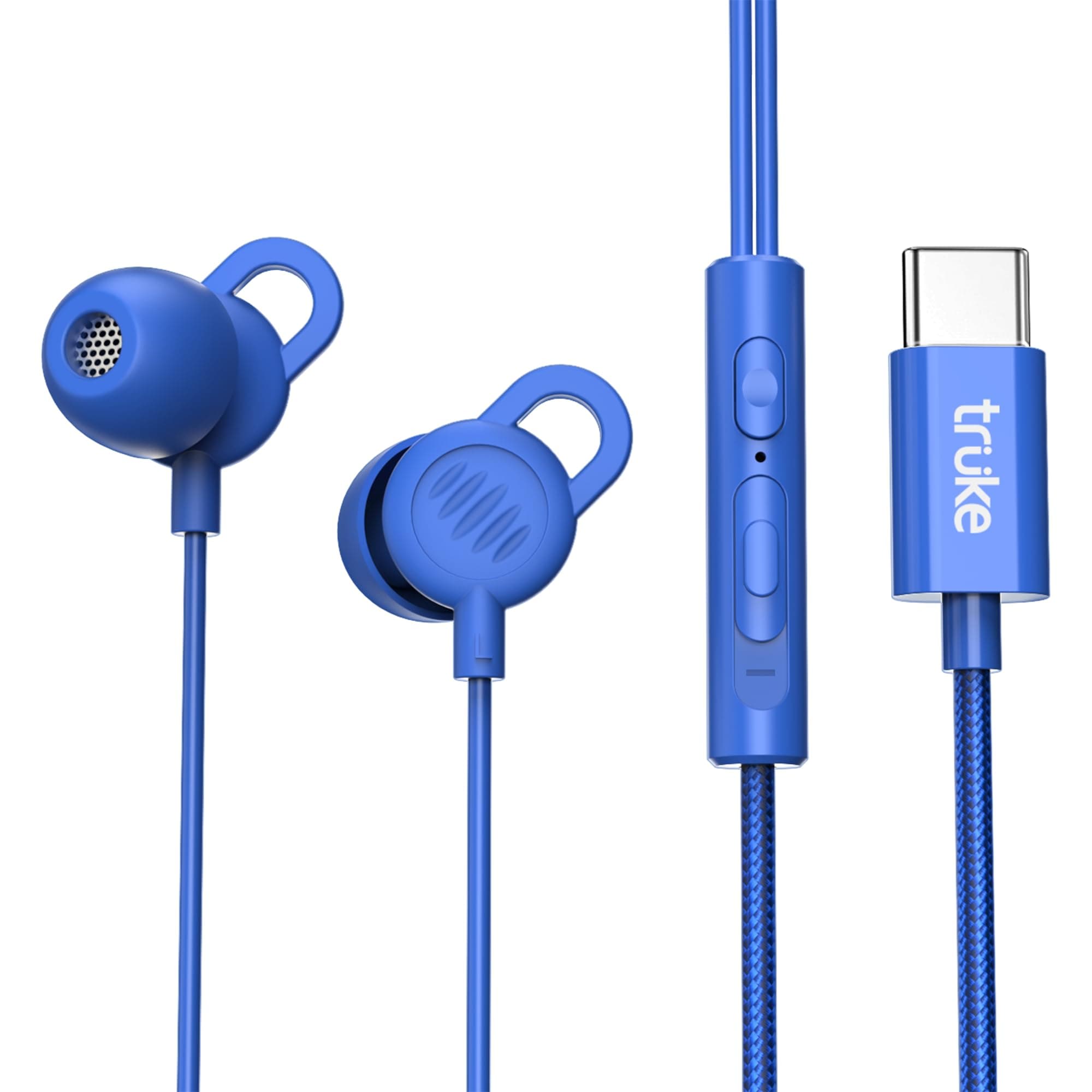 truke Bass S2 Sleeping Earphones Designed for Side Sleepers with Soft Silicone, 13mm Driver for Clear Audio, type-C jack, Noise-Reducing Fit, Lightwei...