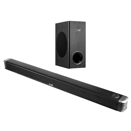 boAt AAVANTE Bar 1800 120W 2.1 Channel Bluetooth Soundbar with boAt Signature Sound, Wireless Subwoofer, Multiple Connectivity Modes, Entertainment Mo