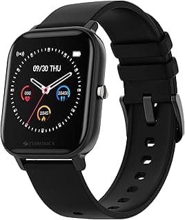Zebronics ZEB-FIT920CH Smart Fitness Watch with Full Touch Color Display, 30Days Standby, Music Control, Customizable Faces, IP67 Rating, Pedometer, M
