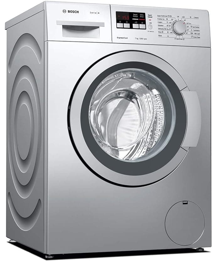Bosch 7 kg Fully-Automatic Front Loading Washing Machine (WAK24164IN, Silver, Inbuilt Heater) Washing Machines & Dryers