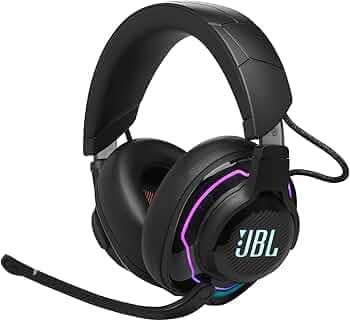 JBL Quantum 910 Wireless Over Ear Gaming Headset with Mic, ANC, 50mm Neodymium Drivers, Spatial Audio, Integrated Head Tracking, 39H Playtime, Low Lat...