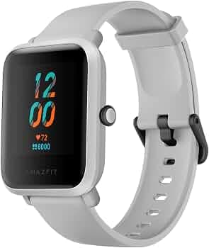 (Refurbished) Huami Amazfit Bip S Smart Watch with Built -in GPS, Long Battery Life, Always-on Display, 5ATM Water Resistance (White Rock)