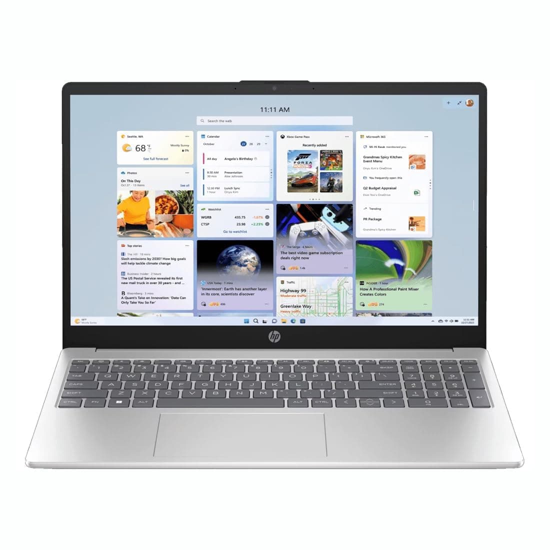 HP 14, Intel Core Ultra 7 155H (16GB DDR5, 512GB SSD) FHD, Anti-Glare, Micro-Edge, 14''/35.6cm, Win11, M365 Basic(1yr)* Office24, Silver, 1.4kg, EP115...