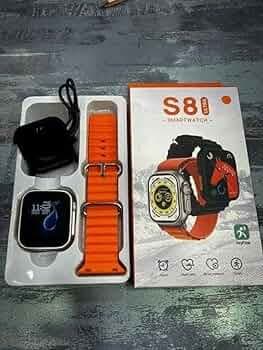 Watch S8 Ultra Latest Bluetooth Calling Series 8 AMOLED High Resolution with All Sports Features & Health Tracker, Charging Battery, Bluetooth Unisex ...