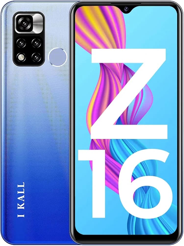 IKALL Z16 Smartphone with 6.53 Inch HD+ Display (Dual SIM, 4G Network) (4GB RAM, 64GB Storage) (Blue)