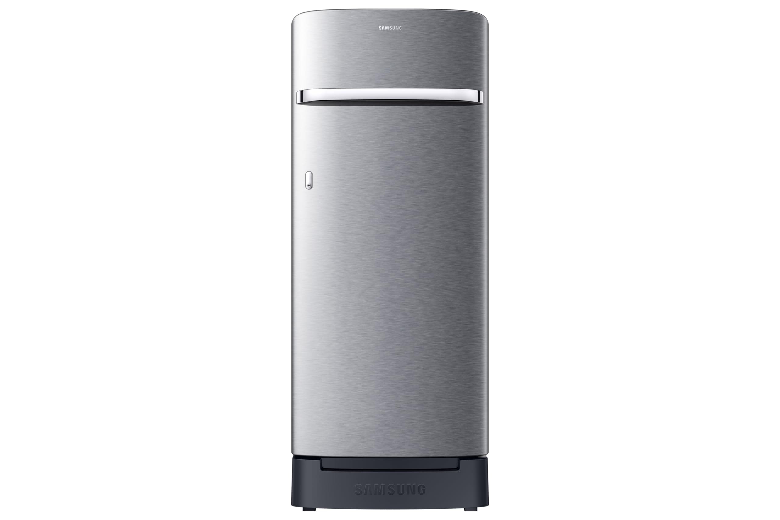 Samsung 215 L, 4 Star, Digital Inverter, Direct-Cool Single Door Refrigerator (RR23H2H34S8/HL, Silver, Elegant Inox, Base ...