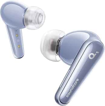 Soundcore by Anker Liberty 4 TWS Bluetooth 5.3 Headphones, Hybrid Active Noise Cancelling, A3952, Blue