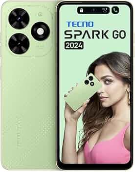 TECNO Spark Go 2024 (Magic Skin Green,6GB* RAM, 64GB ROM)| Segment First 90Hz Dot-in Display with Dynamic Port & Dual Speakers with DTS| 5000mAh| 10W ...