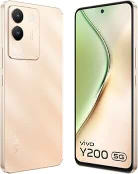 (Refurbished) vivo Y200 5G (Desert Gold, 8GB RAM, 128GB Storage) with No Cost EMI/Additional Exchange Offers