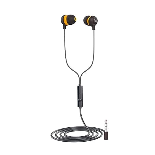 Infinity by Harman Zip 20 in-Ear Deep Bass Headphones with Mic (Black & Orange) In-Ear