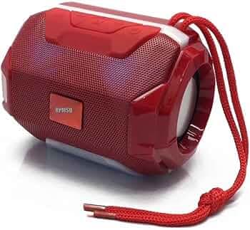 Dysense A005 Outdoor Colorful Light Portable Wireless Bluetooth Speaker Subwoofer Small Sound Speaker Stereo Bass, Red