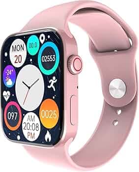 i8 Pro Max Series 8, Full Screen Bluetooth Calling, Multi Feature Smartwatch (Pink)