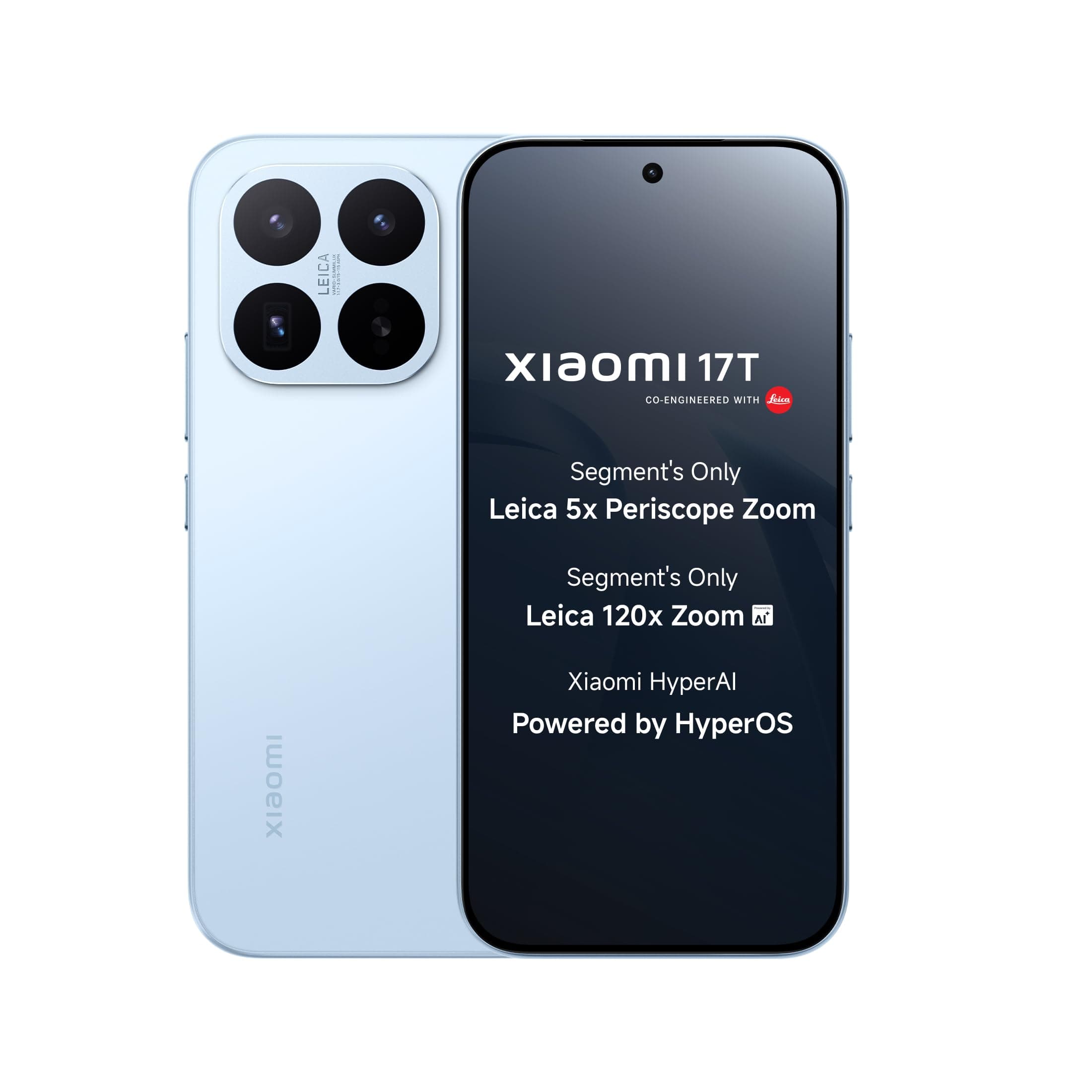 XIAOMI 17T (Blue, 12GB+256GB)|Flagship Leica Cameras|Leica UltraPure Optics|Segment Best Leica 5X Optical Zoom|120X AI Zoom|16.74cm(6.59") 120Hz AMOLE...