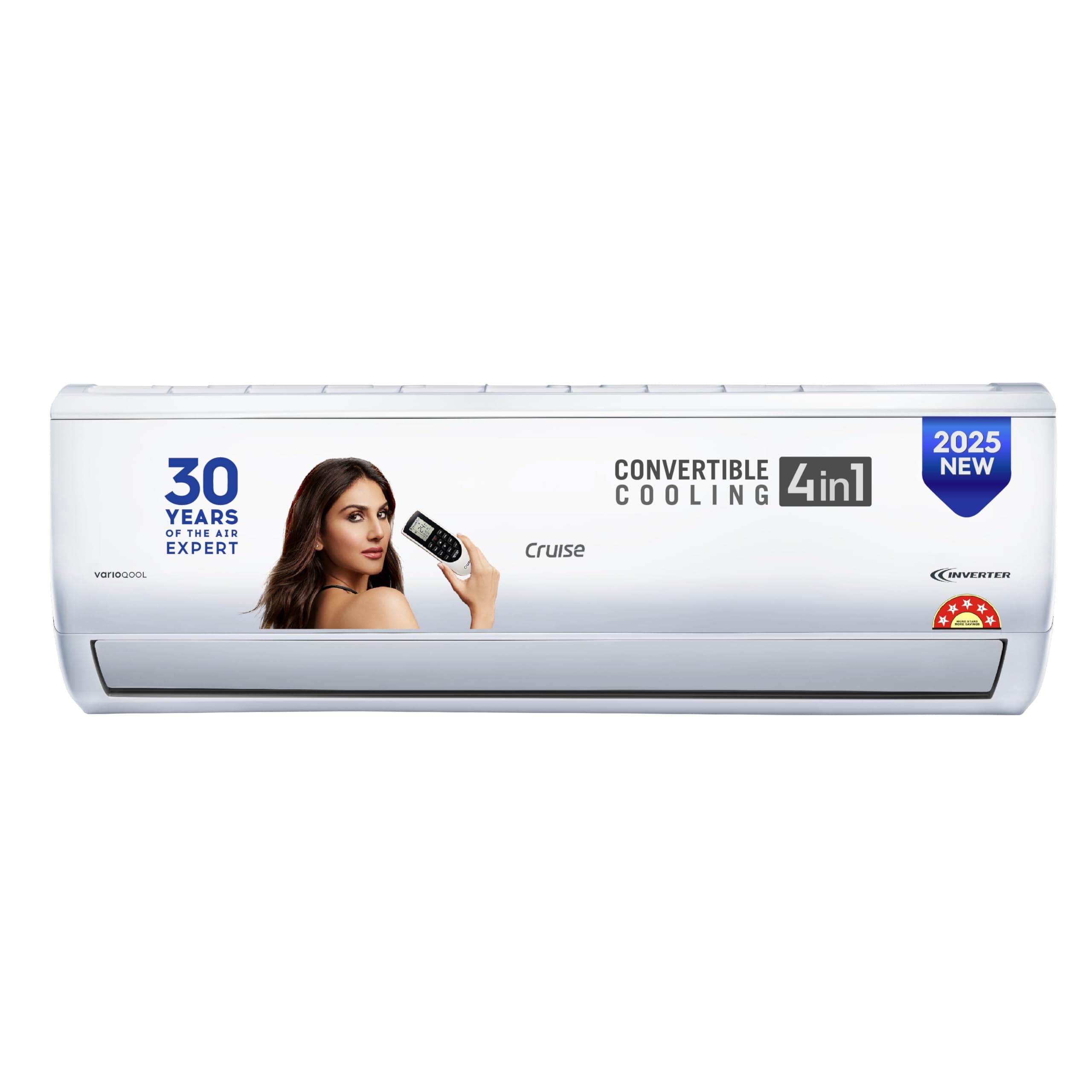 Cruise 1.5 Ton 5 Star Inverter Split AC with 7-Stage Air Filtration (100% Copper, Convertible 4-in-1, PM 2.5 Filter, 4 Way Swing, Anti-Rust Technology...