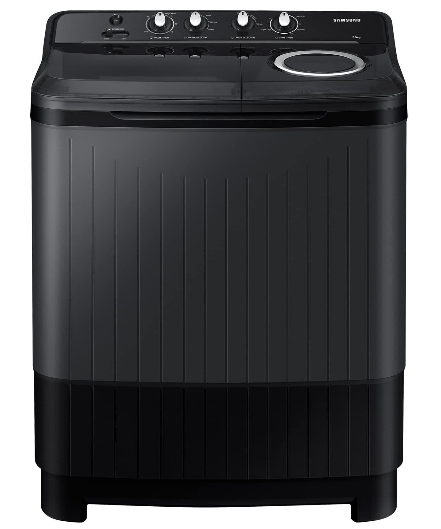 Samsung 7.5 Kg 5 Star Semi Automatic Top Loading Washing Machine (WT75B3200GD/TL,DARK GRAY)