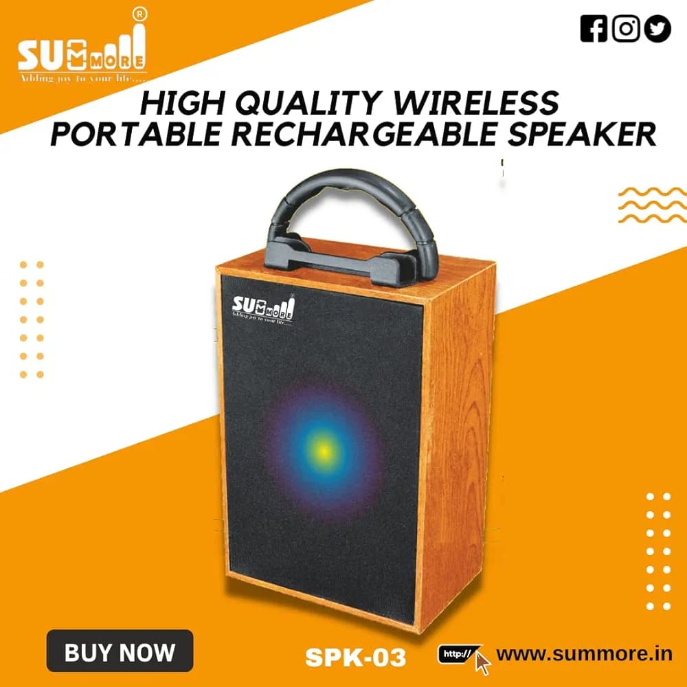 SUMMORE Wireless Bluetooth Portable Speaker with Supporting Carry Handle spk-03