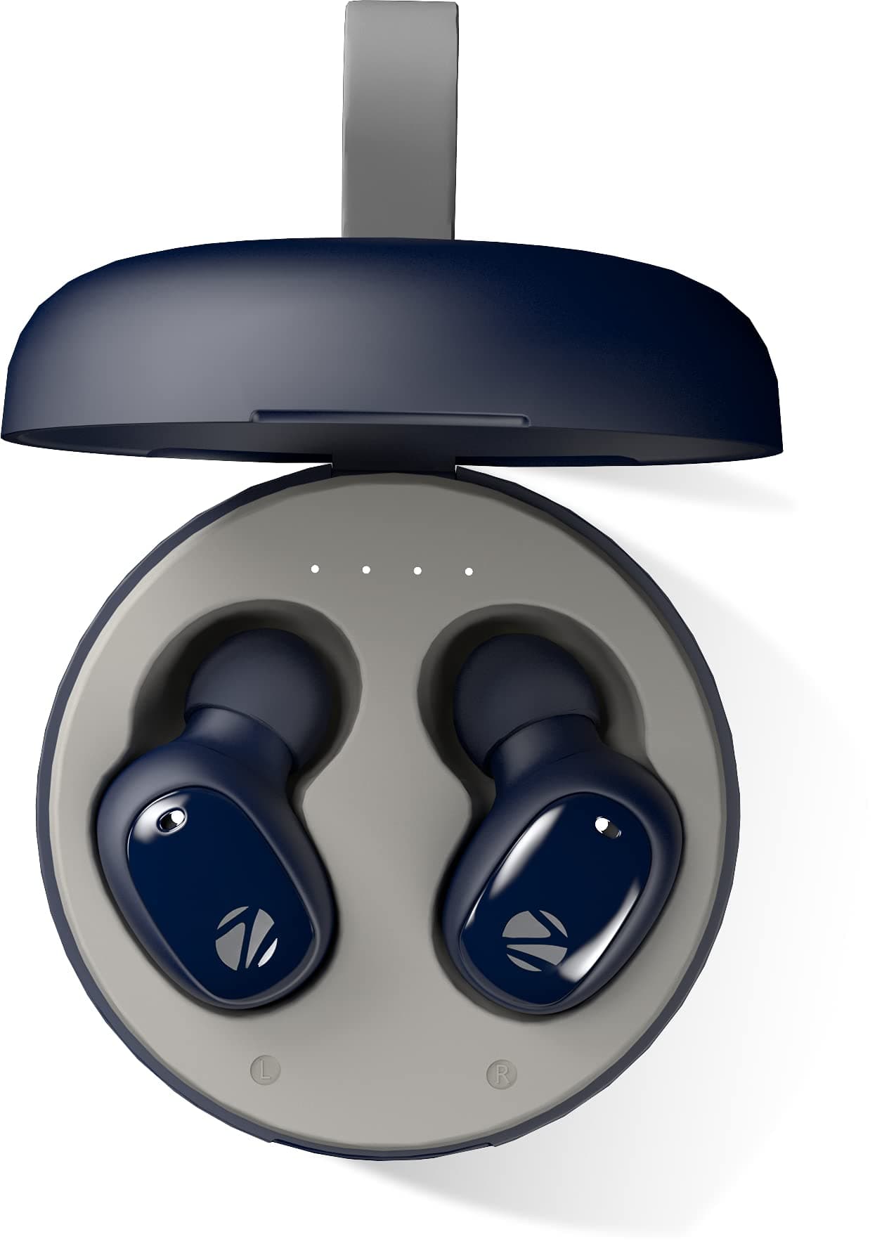 Zebronics Zeb-Sound Bomb 1 TWS Earbuds with BT5.0, Up to 12H Playback, Touch Controls, Voice Assistant, Splash Proof with Type C Portable Charging Cas
