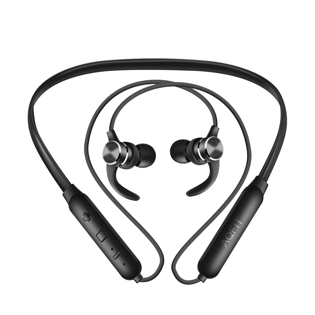 Aqfit A8 Bluetooth Wireless Neck Band Headset and Hands Free Mic with 12 Hours of Battery Life In-Ear