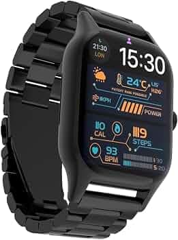 innomax S20 Carbon 2.01" Bigger Display Smart Watch with Advanced Bluetooth Calling, 650 NITS Brightness, SpO2, Upto 100 Sports Mode IP67 Rating, Voic...