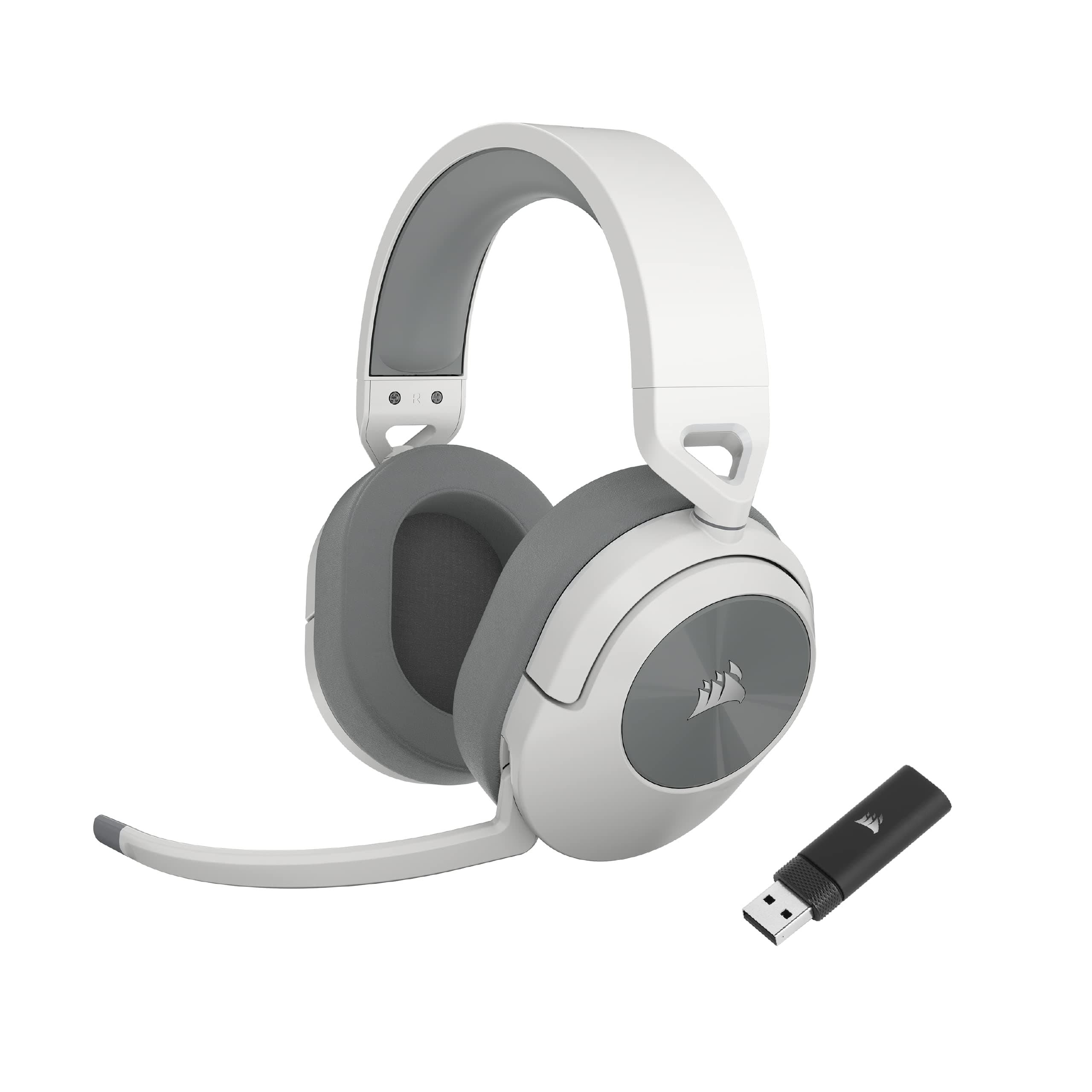 Corsair HS55 WIRELESS Gaming Headset, White. Low-Latency 2.4Ghz Wireless or Bluetooth, Dolby Audio 7.1 Surround Sound, Omni-Directional Microphone wi...