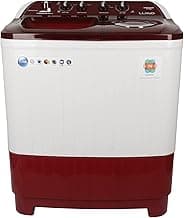 Lloyd 8.5 Kg 5 Star Semi-Automatic Top Load Washing Machine (LWMS85RDB, Red, Active Soak)