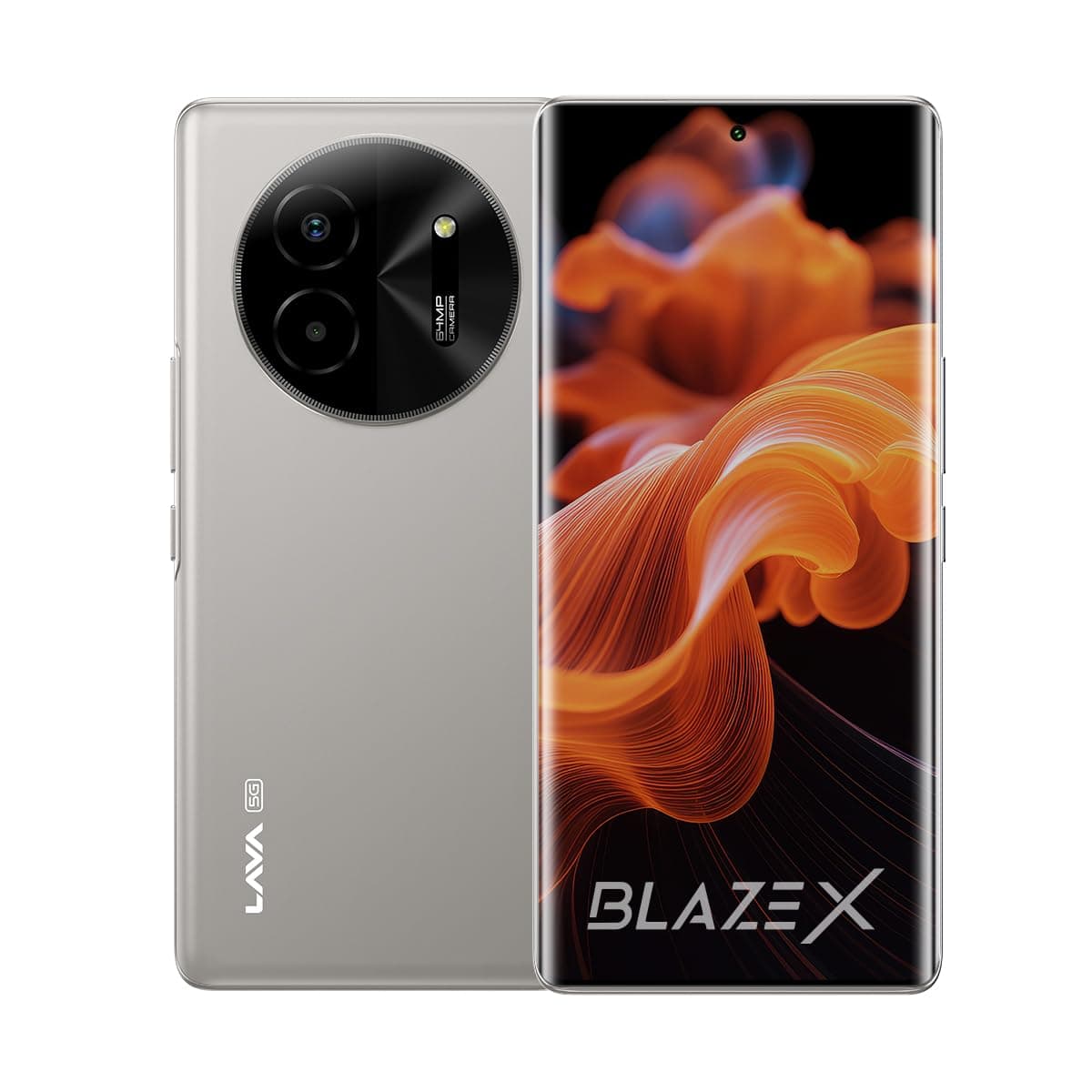 Lava Blaze X 5G - Titanium Grey (6GB RAM | 128GB Storage) - SEGMENT FIRST 5G CURVED AMOLED DISPLAY* | 64MP SONY SENSOR CAMERA