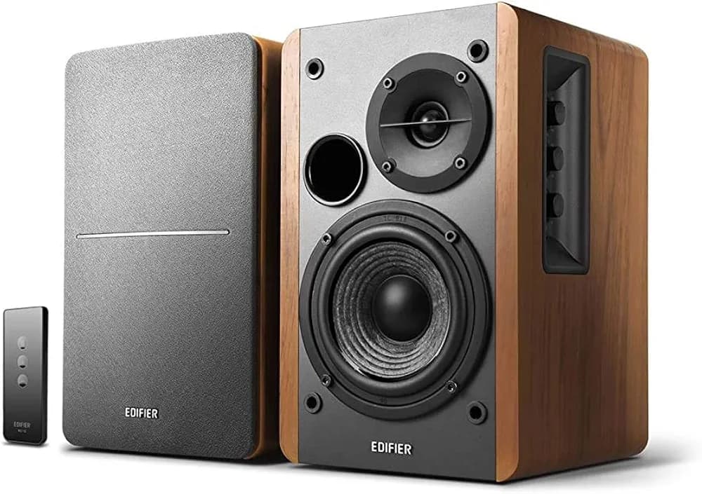(Renewed) Edifier R1280T Bookshelf Speaker (Brown and Black)
